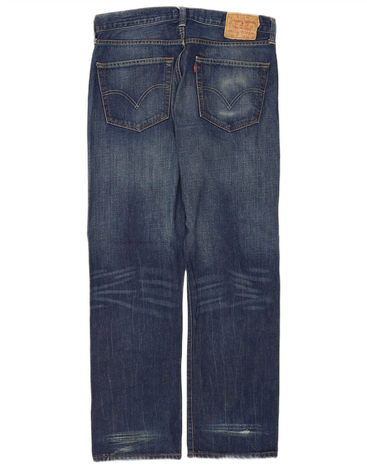 Levi's Herre 501 lige jeans W34 L32 blå bomuld