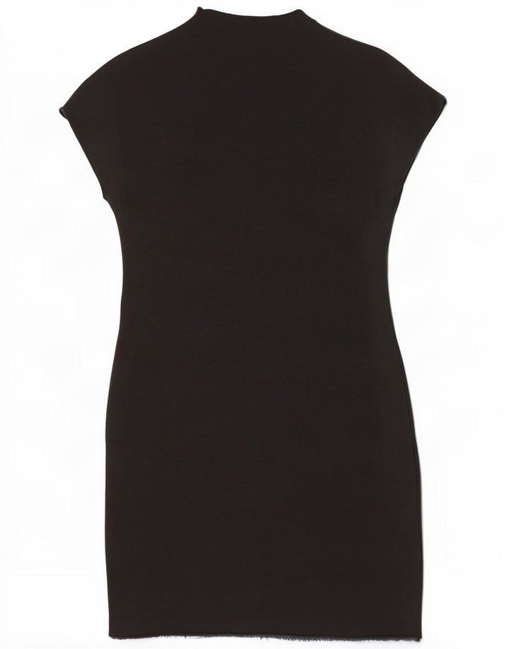 Zara Womens Bodycon Dress UK 12 Medium Black Viscose