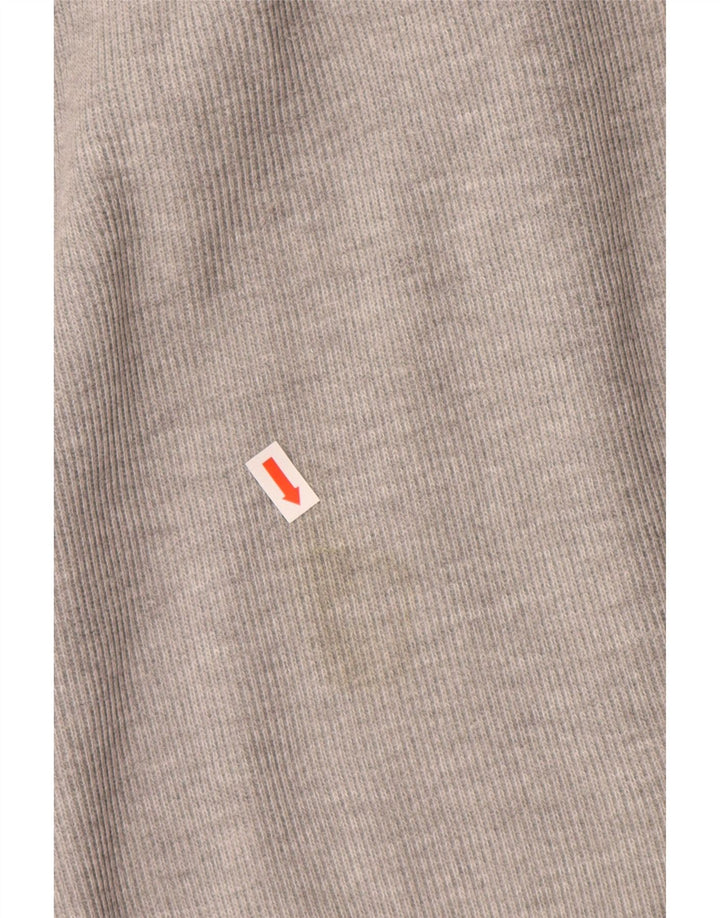 CREW CLOTHING Mens Zip Neck Sweatshirt Jumper 2XL Grey Cotton