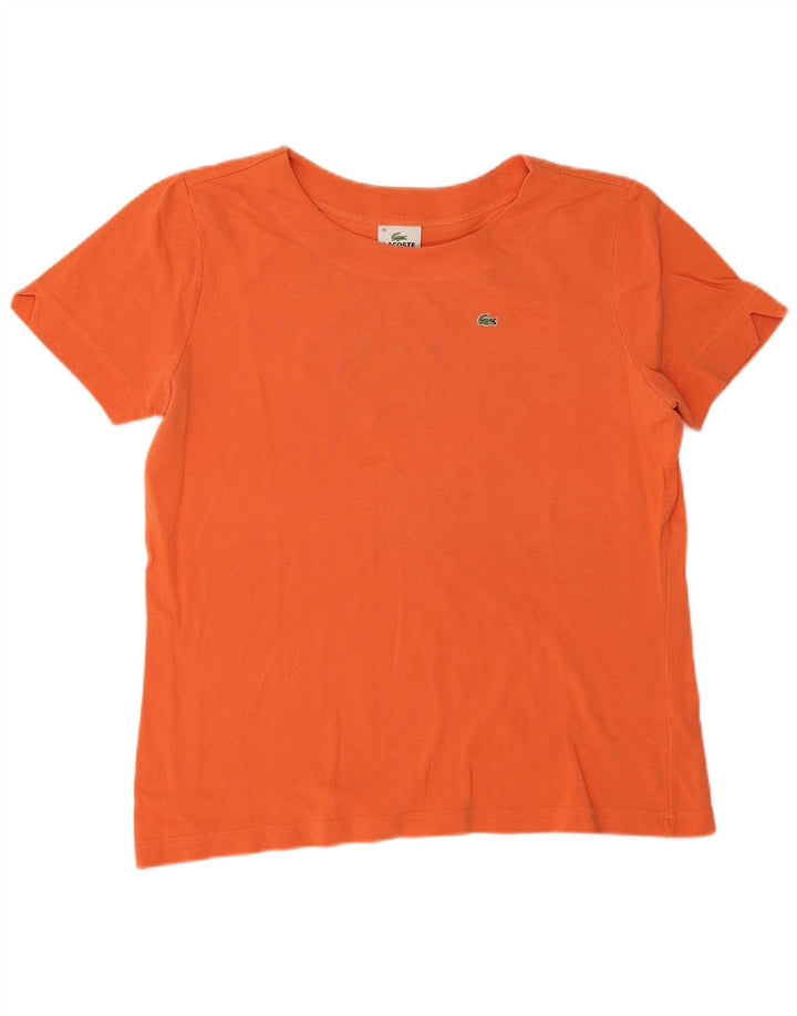 Lacoste Dame T-Shirt Top Størrelse 48 XL Orange Bomuld