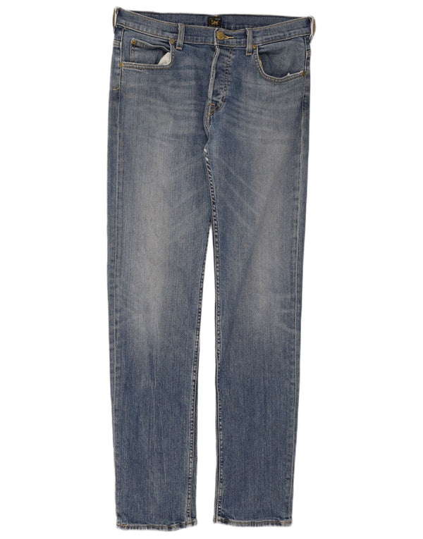 Lee Mens Powell Slim Jeans W33 L34 Blue Cotton