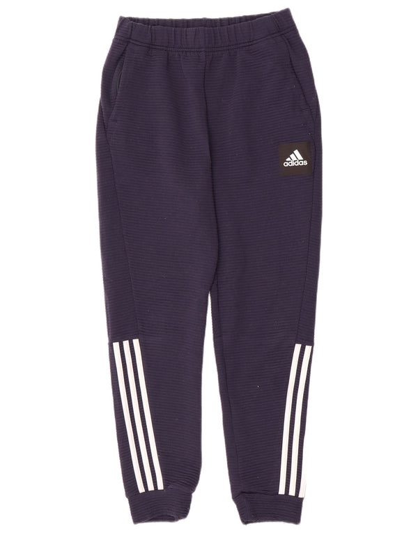 Adidas Girls Tracksuit Trousers Joggers 13-14 Years Navy Blue Cotton