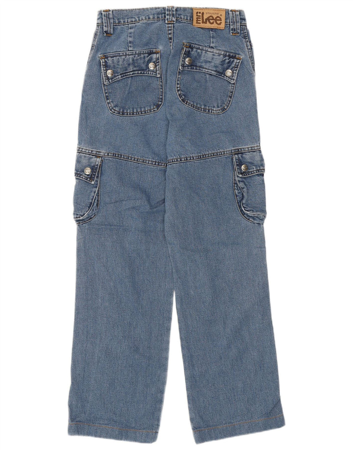 Lee Dame Cargo Straight Jeans W27 L27 Blå Bomuld