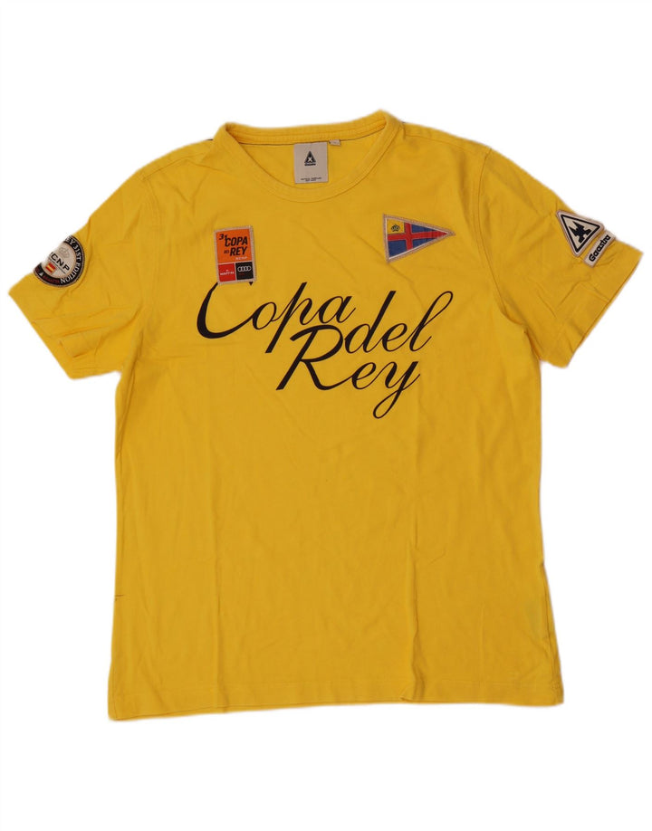 Gaastra Herre Grafisk T-Shirt Top Stor Gul Bomuld