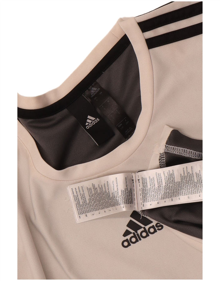 Adidas Herre Aeroready T-Shirt Top Stor hvid Colourblock Polyester