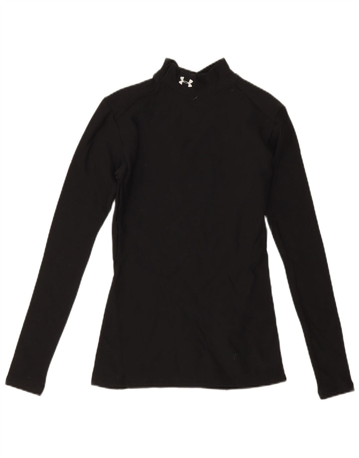 Under Armour Dame Top Langærmet UK 10 Small Black Nylon