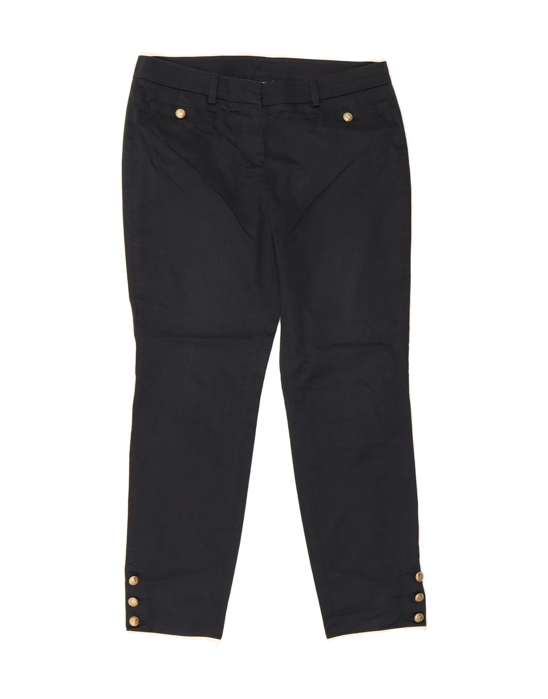MARINA YACHTING Womens Cropped Trousers IT 42 Medium W32 L26 Navy Blue Vintage Marina Yachting and Second-Hand Marina Yachting from Messina Hembry 