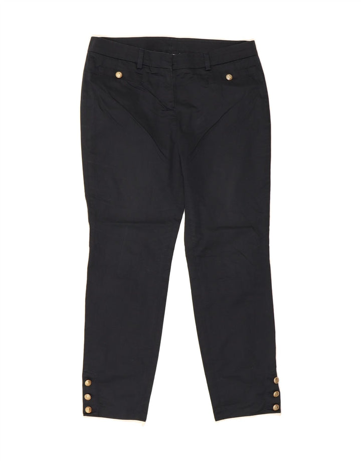 MARINA YACHTING Womens Cropped Trousers IT 42 Medium W32 L26 Navy Blue Vintage Marina Yachting and Second-Hand Marina Yachting from Messina Hembry 