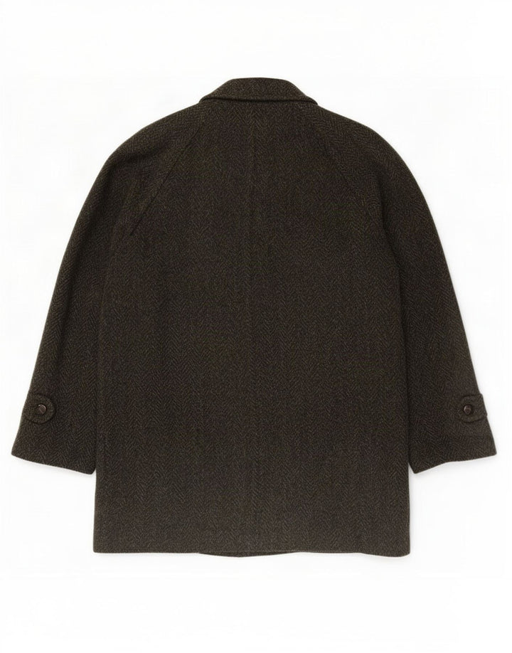 Merlet Herre Overfrakke IT 52 XL Grå Herringbone Virgin Wool