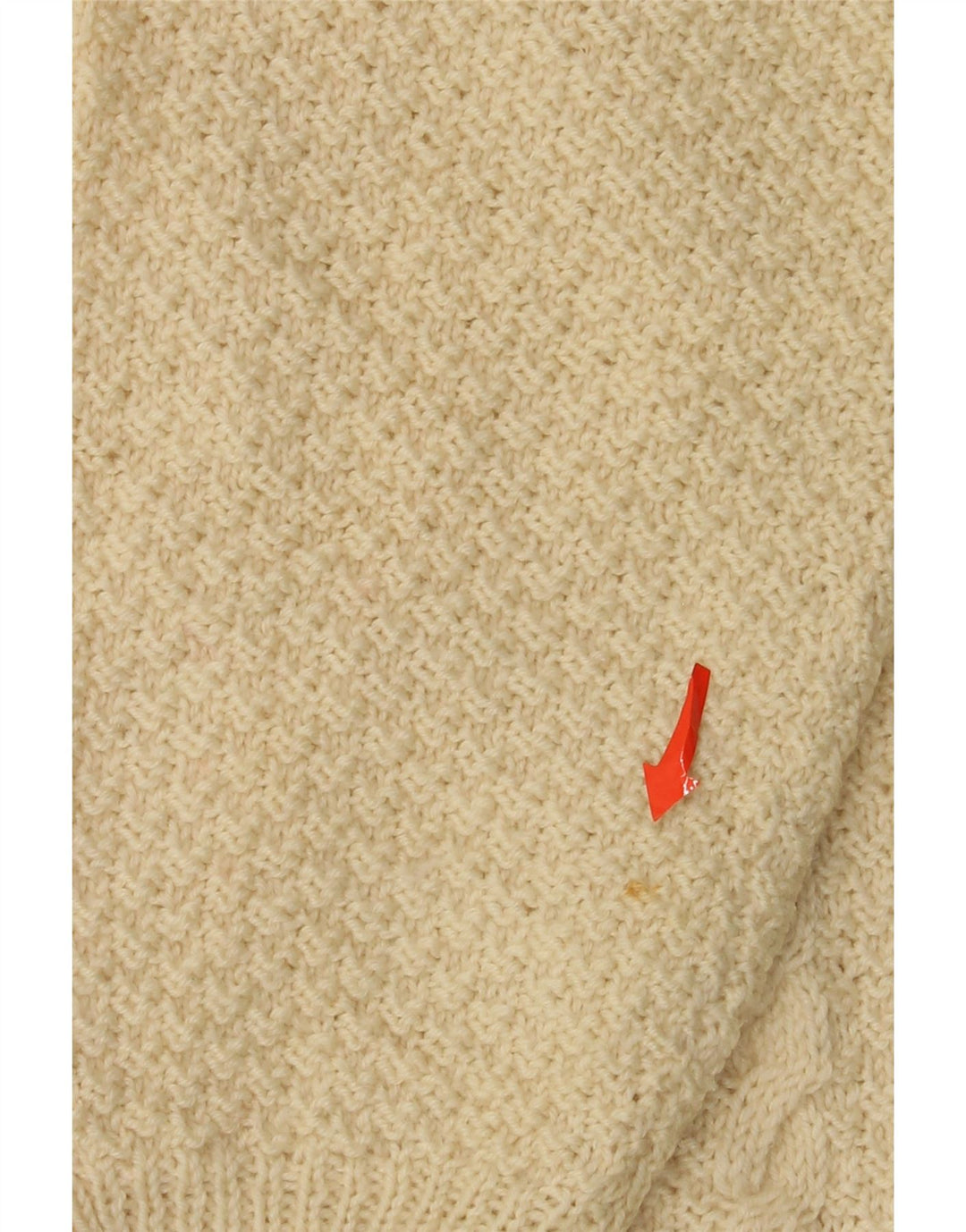 Vintage Herre V-hals sweater Stor Beige