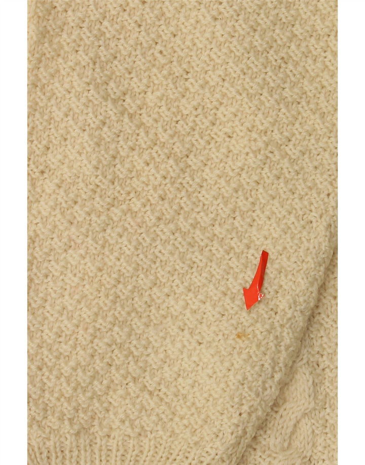 Vintage Herre V-hals sweater Stor Beige