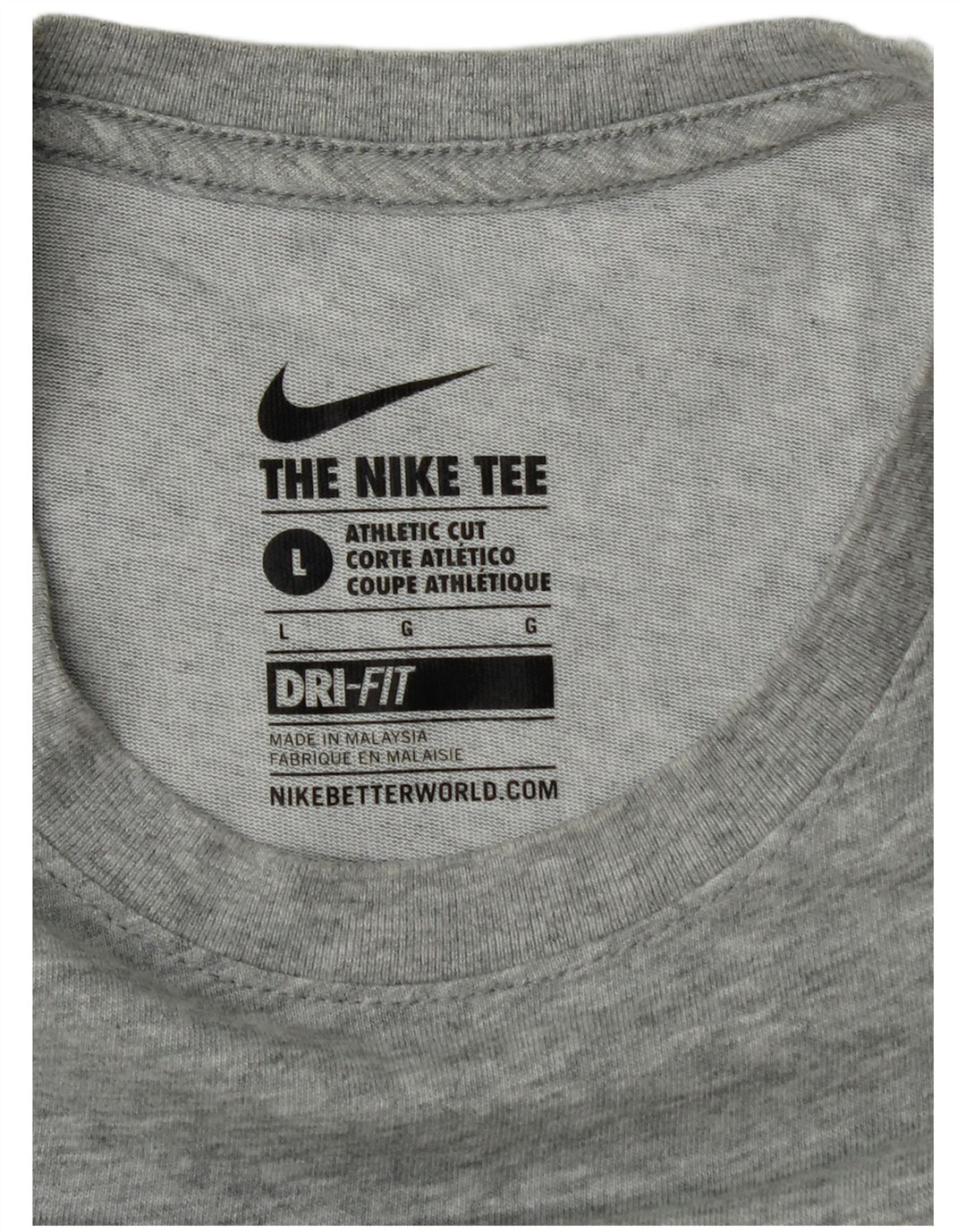 Nike Herre Athletic Fit Grafisk T-Shirt Top Stor Grå Flecked