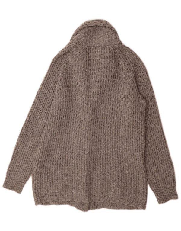 Topshop Dame Oversized Cardigan Sweater UK 8 Small Grå Akryl