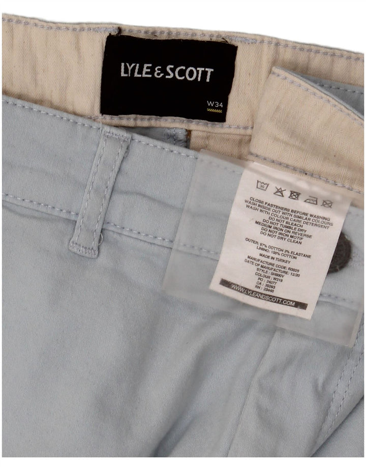 Lyle & Scott Herre Chino Shorts W34 Large Blue Cotton