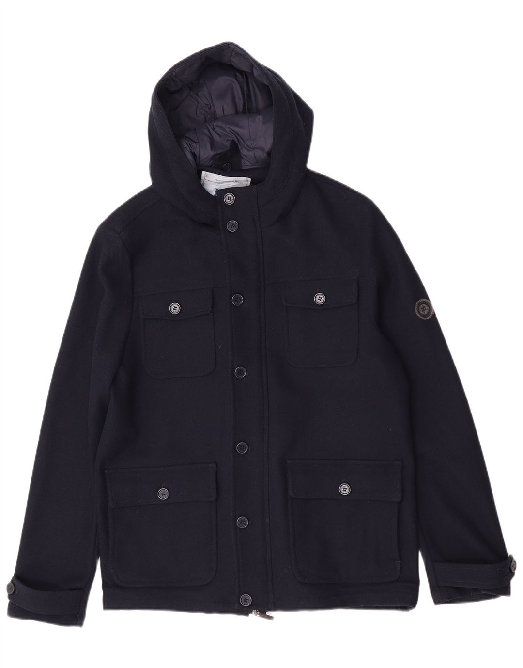 Harmont & Blaine Herre Hooded Utility Jacket UK 40 Large Navy Blue Polyester