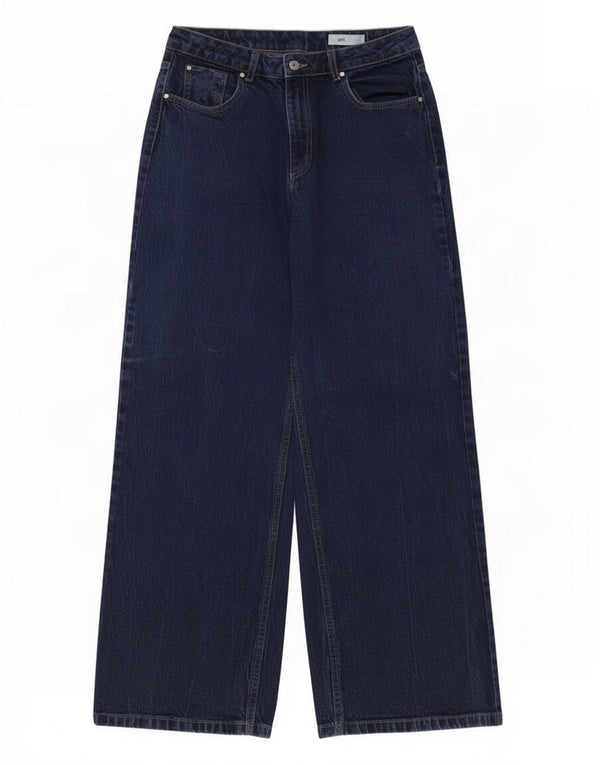 Marks & Spencer damejeans med brede ben UK 14 Medium W30 L28 Marineblå