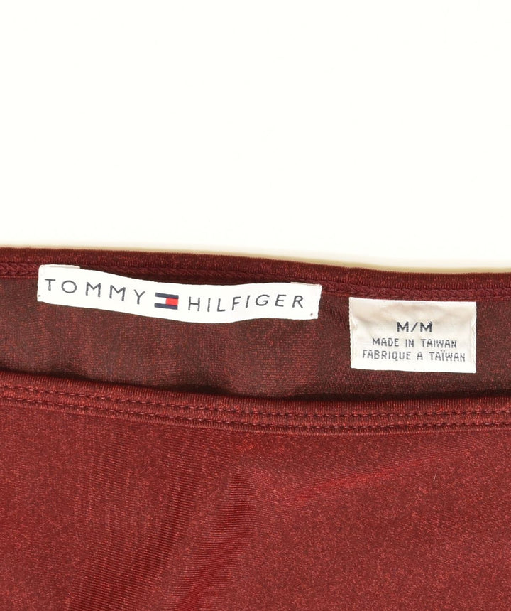 TOMMY HILFIGER 3/4 ærmet top til kvinder UK 14 Medium rød polyester