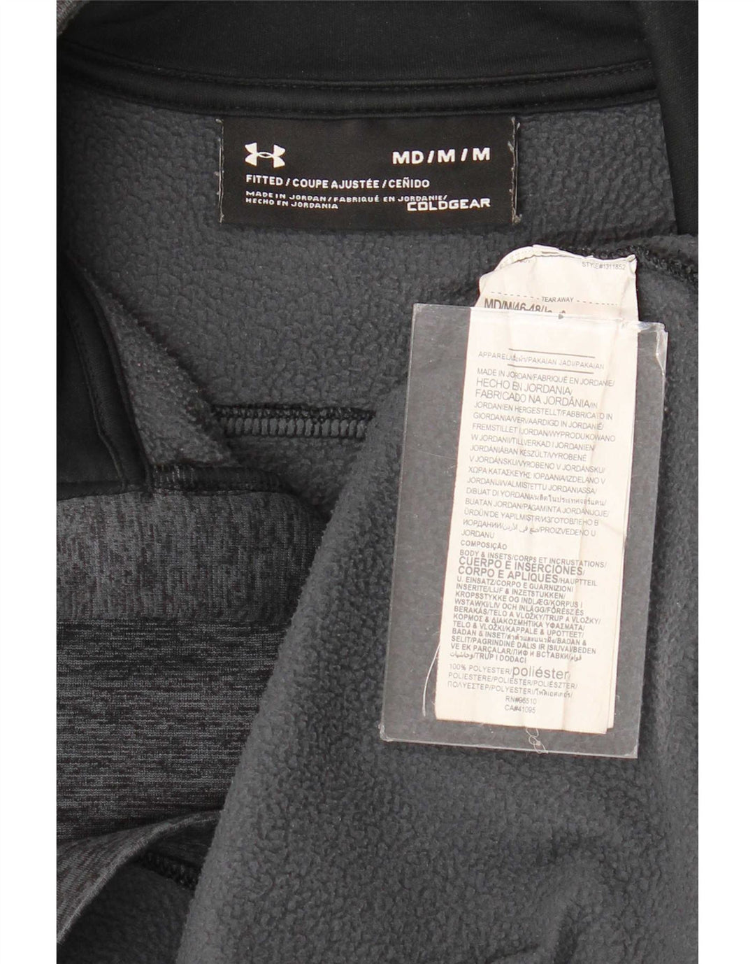 Under Armour Herre Cold Gear Zip Neck Sweatshirt Jumper Medium Grey Flecked