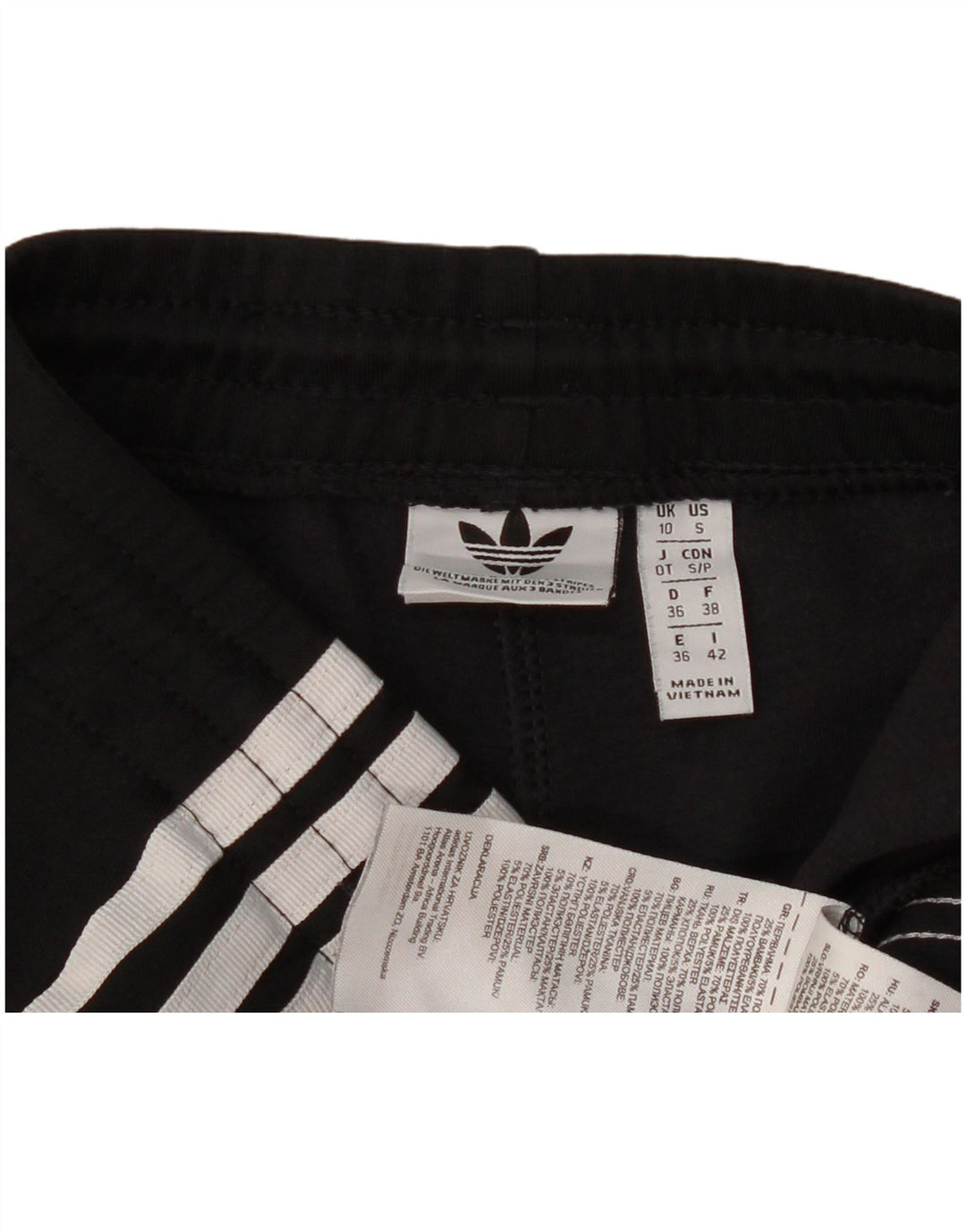 Adidas Træningsdragtsbukser til kvinder UK 10 Small Black Polyester