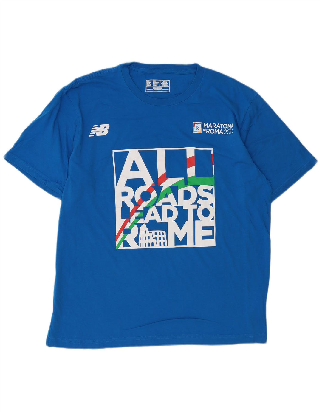 NEW BALANCE Herre grafisk T-shirt top mellemblå bomuld