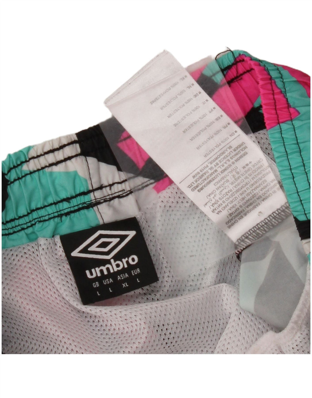UMBRO Badeshorts til mænd Stor flerfarvet geometrisk polyester