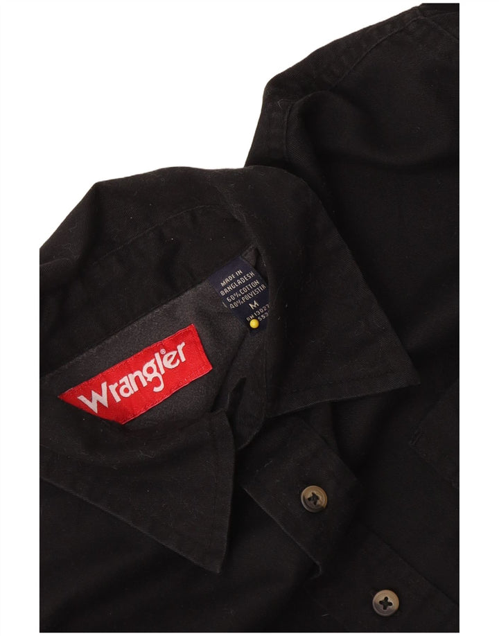 Wrangler Herreskjorte Medium Sort Bomuld