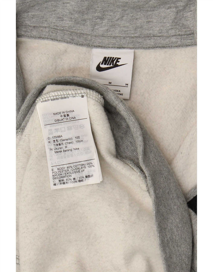Nike Sweatshirt med lynlås til mænd mellem grå farveblok bomuld