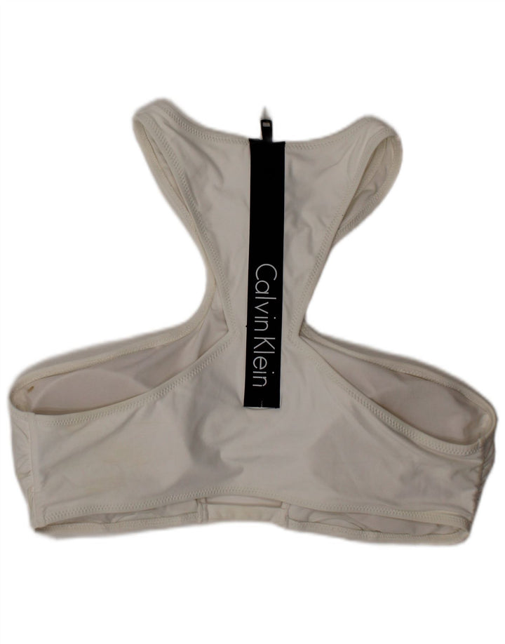 Calvin Klein Grafisk badetøj til kvinder Stor hvid polyester