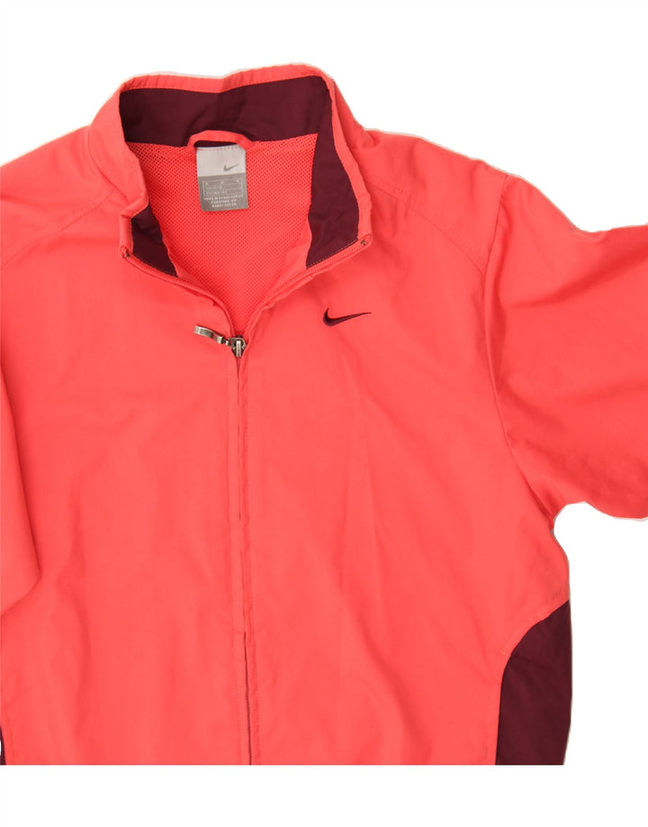 NIKE Girls Tracksuit Top Jacket 10-11 Years Medium Pink Colourblock Vintage Nike and Second-Hand Nike from Messina Hembry 