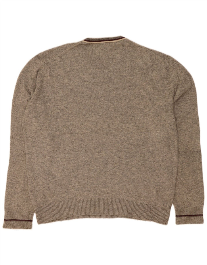 Gap Herre V-hals trøje Sweater Stor Grå Flecked Bomuld