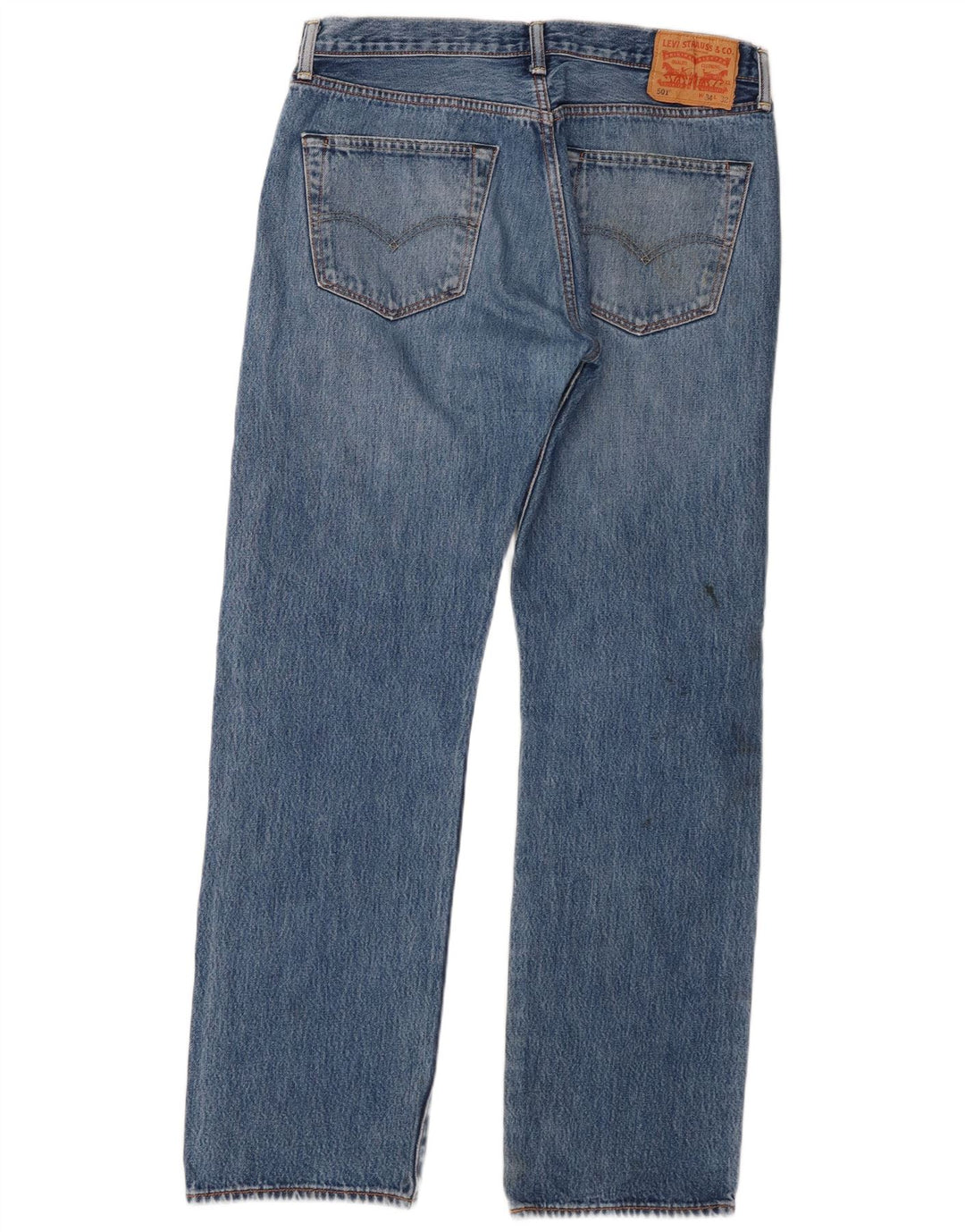 Levi's Herre 501 lige jeans W34 L32 blå bomuld