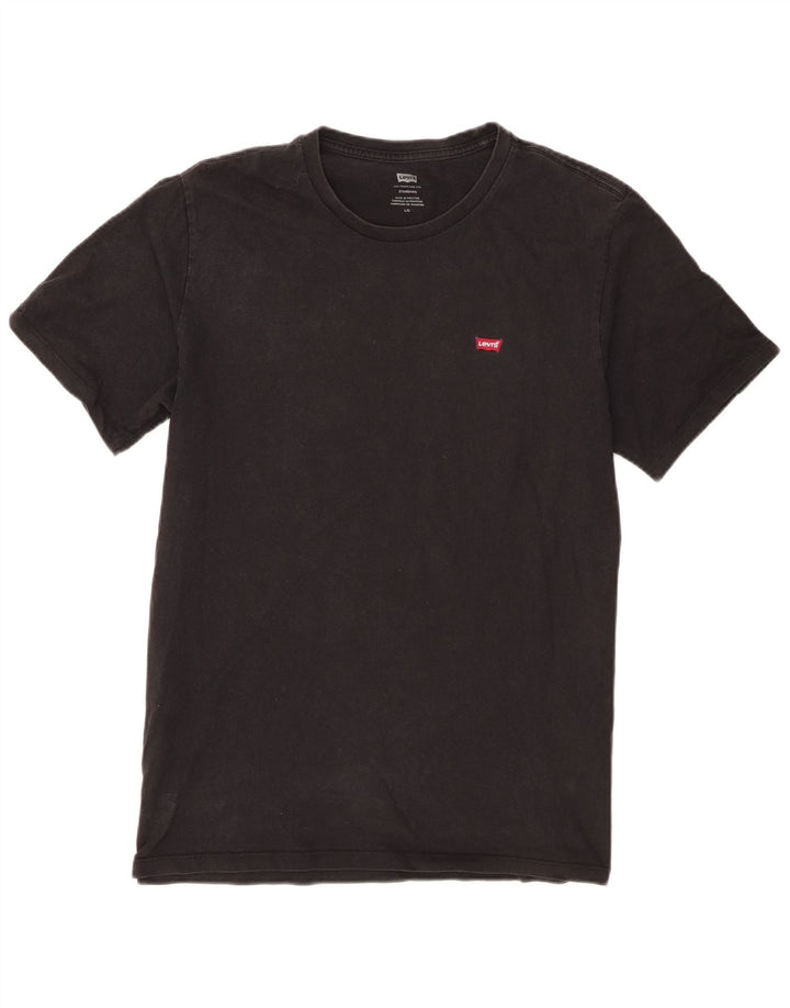 Levi's Herre Standard T-Shirt Top Stor Sort Bomuld