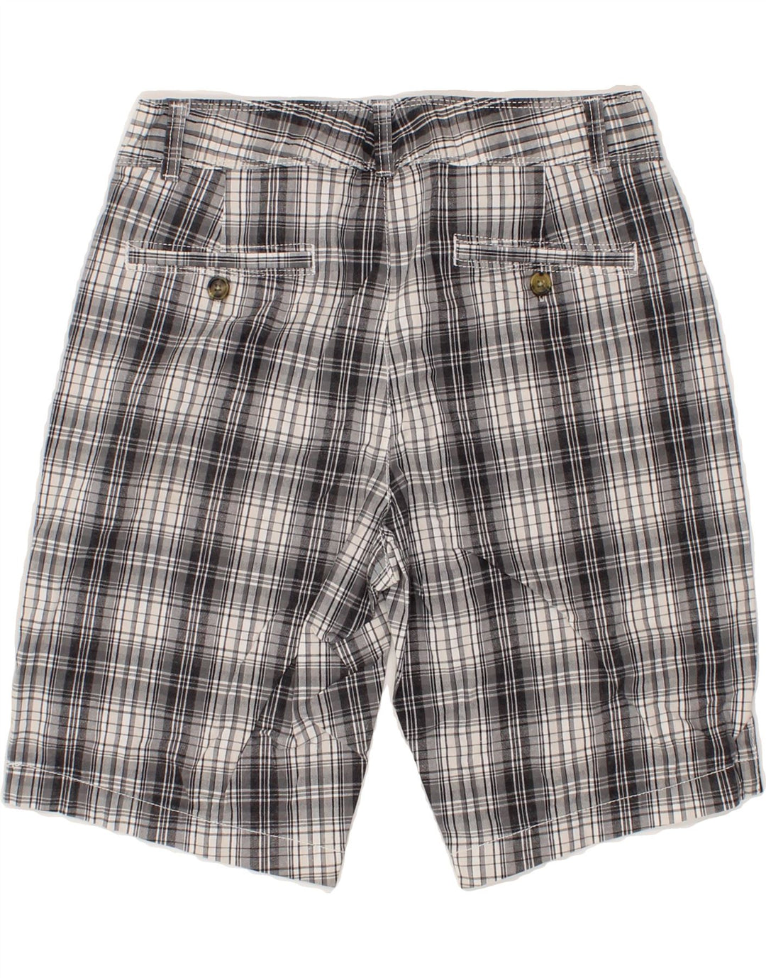 DOCKERS Womens Casual Shorts US 4 Small W27 Grey Check Cotton Vintage Dockers and Second-Hand Dockers from Messina Hembry 