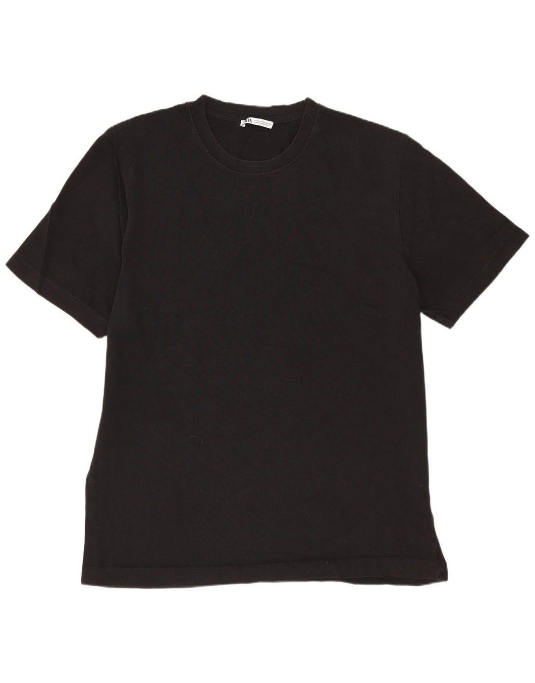 ZARA Herre T-Shirt Top XL Sort Bomuld