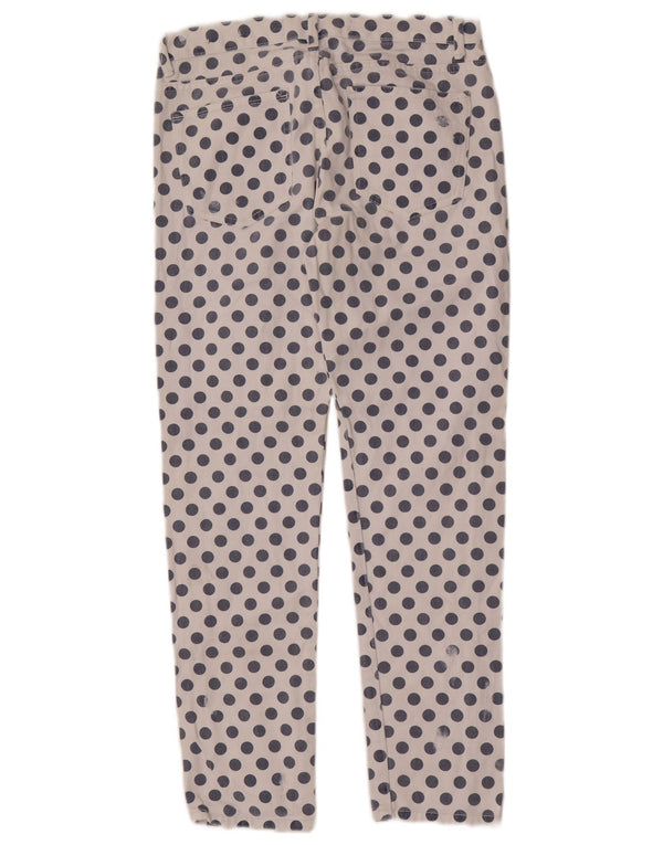Zara Dame Trafaluc Straight Jeans EU 34 2XS W24 L28 Hvid Polka Dot