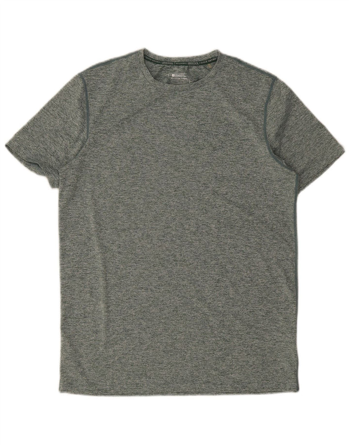 MOUNTAIN WAREHOUSE Herre T-Shirt Top Lille Grøn Flecked Polyester