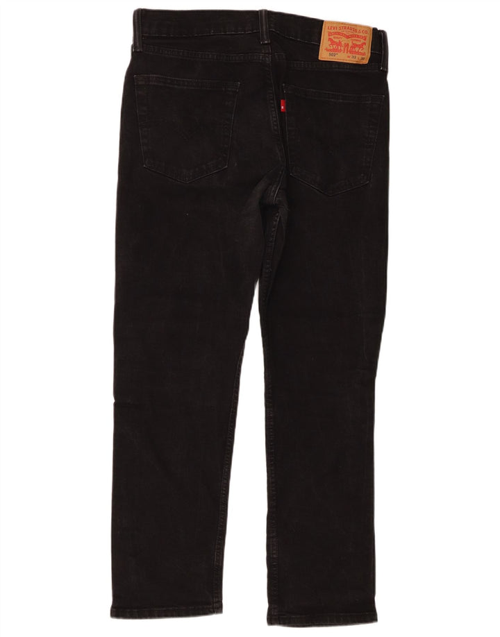 Levi's Herre 502 lige jeans W33 L27 sort bomuld