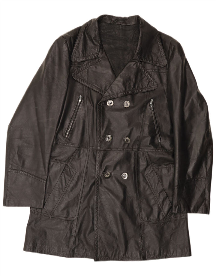 Vintage herre læderfrakke UK 36 Small Black