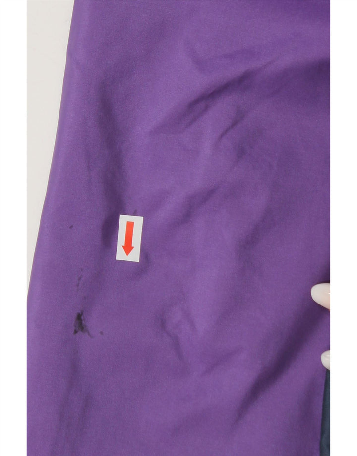 VINTAGE Mens Hooded Rain Jacket Medium Purple Colourblock Polyamide Vintage Vintage and Second-Hand Vintage from Messina Hembry 