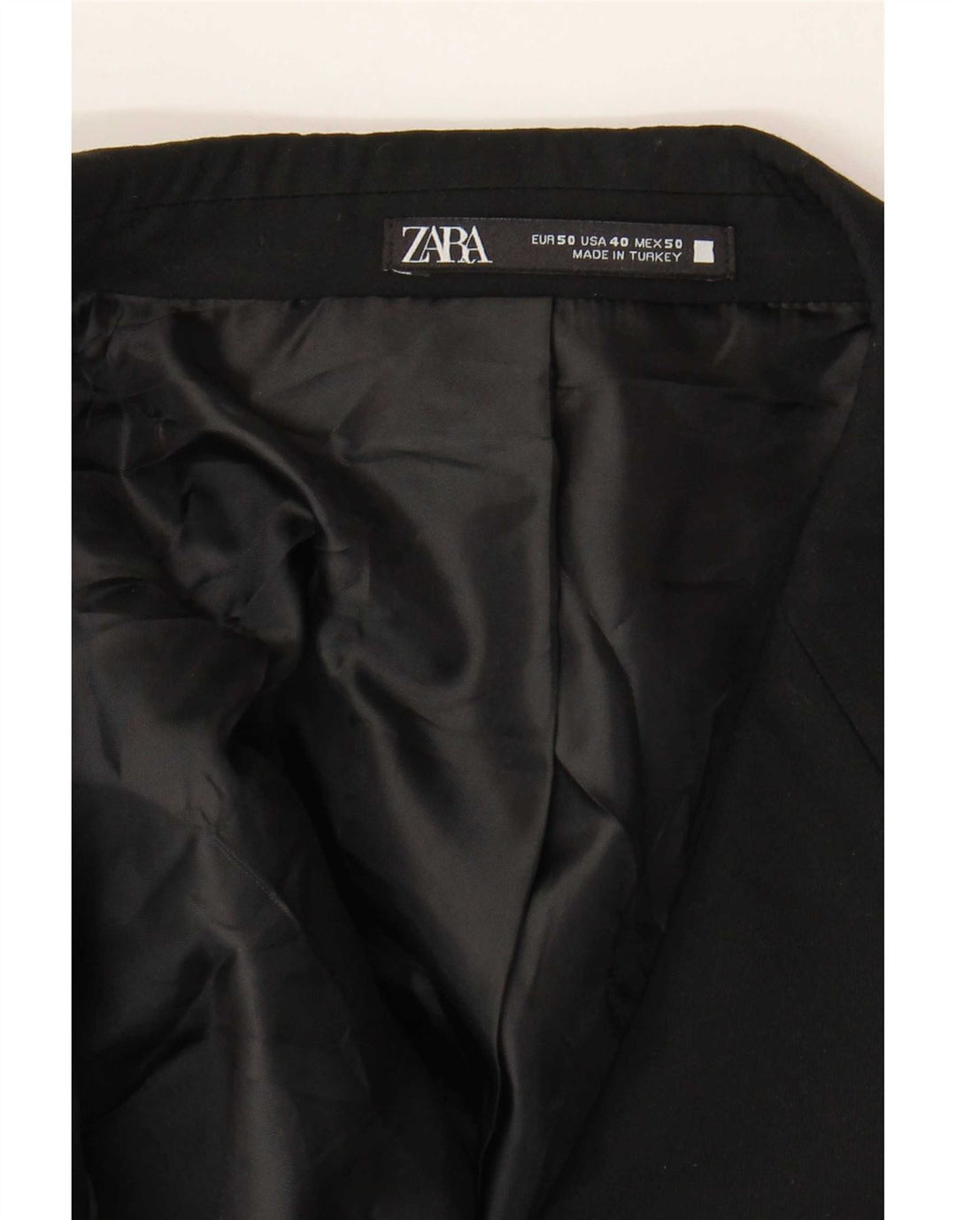 Zara Herre 2-knaps blazerjakke EU 50 Medium Sort