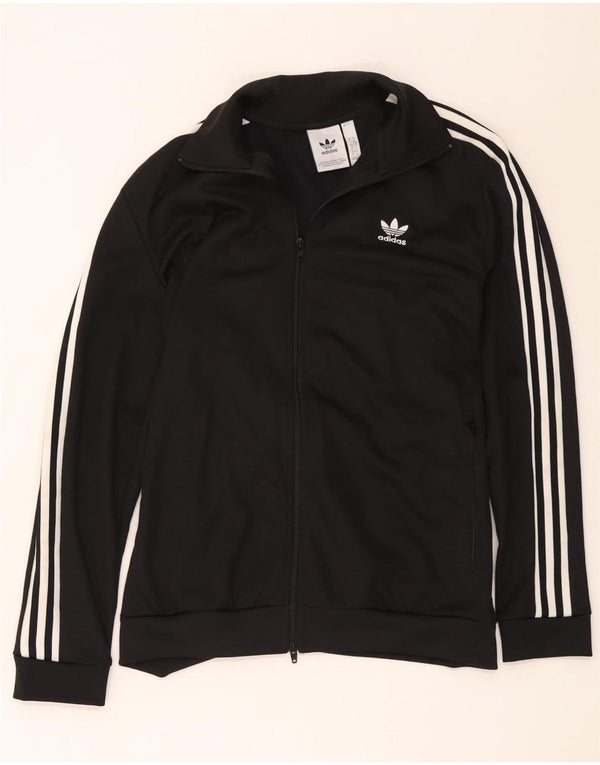 Adidas træningsdragt topjakke til kvinder UK 16 Stor sort polyester