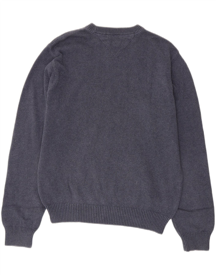 TOMMY HILFIGER sweater med rund hals til mænd mellem marineblå bomuld