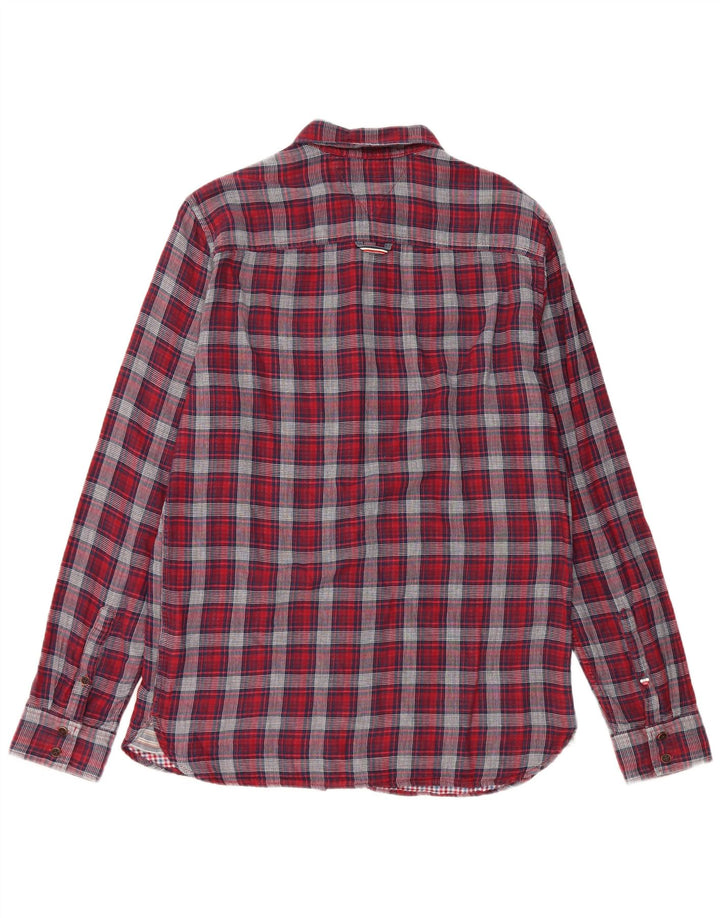 Tommy Hilfiger Herre Regular Fit Flanellskjorte Medium rød ternet bomuld