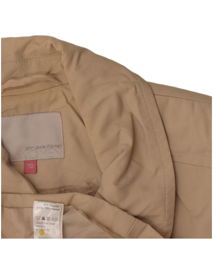 John Lewis Trench Coat til kvinder UK 10 Small Beige Bomuld