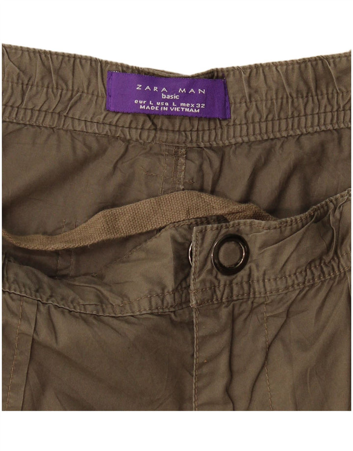 Zara Herre Chino Shorts Large W36 Khaki