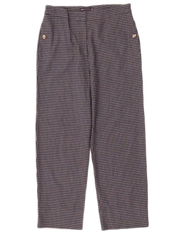 Marks & Spencer Womens Cropped Trousers UK 10 Small W28 L25 Blue
