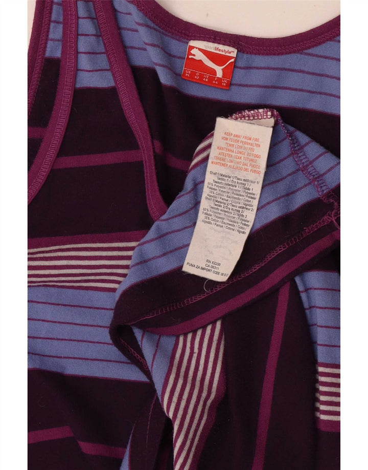 Puma Damevest Top UK 16 Stor Multifarvet Stribet Polyester Sports