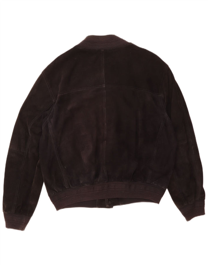 Vintage herre ruskind bomberjakke IT 50 Large Black