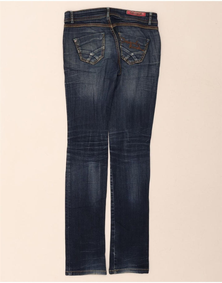 DESIGUAL Womens Regular Fit Straight Jeans W26 L31 Blue Cotton Vintage Desigual and Second-Hand Desigual from Messina Hembry 