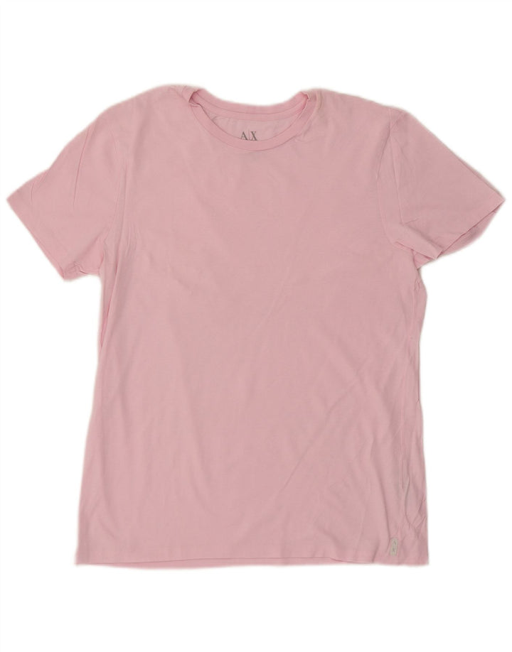 Armani Exchange Herre T-shirt Top Medium Pink Bomuld